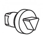 Личинка замка, для поворотной ручки, под ключ треугольного профиля 7мм