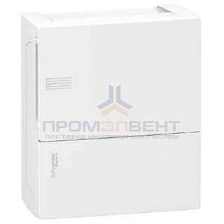 Бокс навесной Schneider Electric Mini Pragma 8 модулей с белой дверью с клемниками N+PE