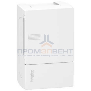 Бокс навесной Schneider Electric Mini Pragma 4 модуля с белой дверью с клемниками N+PE