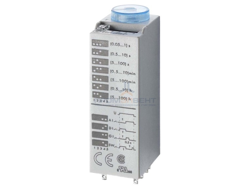 Миниатюрный встраиваемый таймер;  2CO 10A; Задержка ВКЛ (AI); Импульс при включении (DI); Фиксир.зад