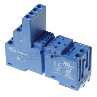 Розетка Finder 94.02 с винтовыми клеммами для реле 55.32 (с зажимной клетью)